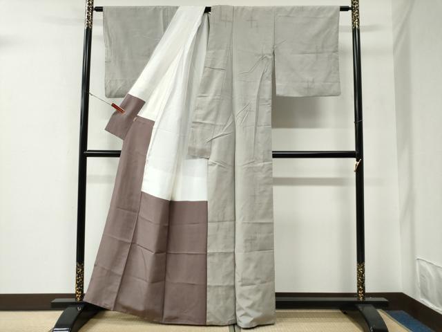 平和屋着物●結城紬　奥順　はたおり娘　100亀甲　飛び亀甲柄　吉祥文　ますいわ屋扱い　証紙付き　正絹　逸品　CABE3029yc