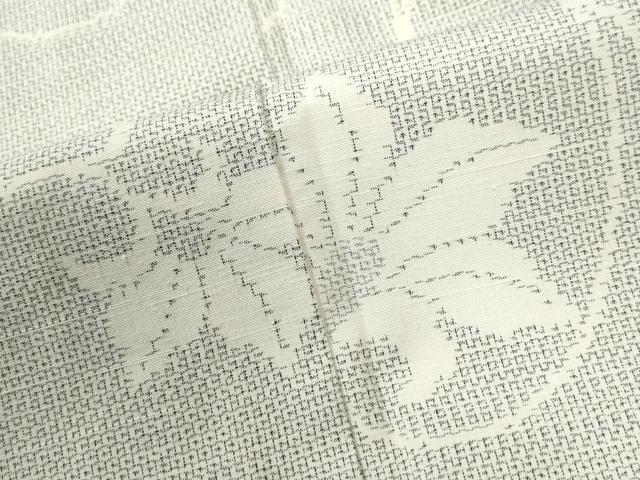 平和屋着物●本場真綿結城紬　100亀甲　花唐草文　証紙付き　正絹　逸品　CABE3033yc