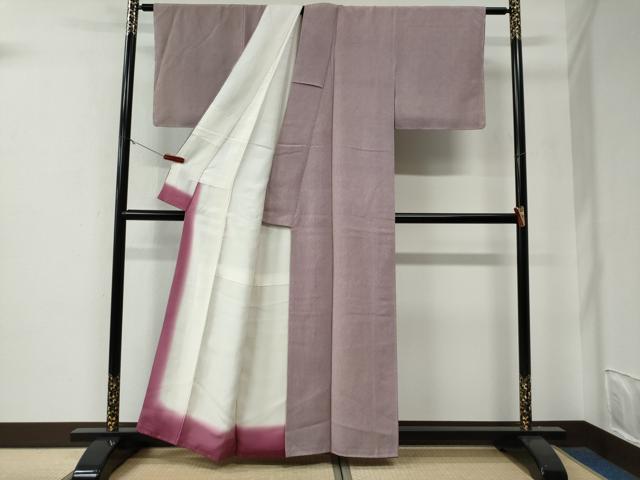 平和屋着物●伝統工芸士　廣瀬雄望　江戸小紋　鮫小紋柄　反端付き　正絹　逸品　CABE3038yc
