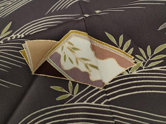 平和屋着物●訪問着　駒刺繍　竜田川冊子花鳥文　金彩　高島屋扱い　正絹　逸品　CABE3048yc