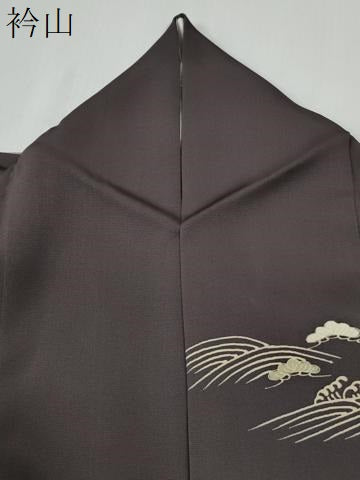 平和屋着物●訪問着　駒刺繍　竜田川冊子花鳥文　金彩　高島屋扱い　正絹　逸品　CABE3048yc