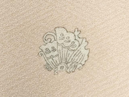 平和屋着物●京友禅の第一人者　松井青々　色留袖　駒刺繍　地紙草花文　暈し染め　金彩　正絹　逸品　CABE3052yc