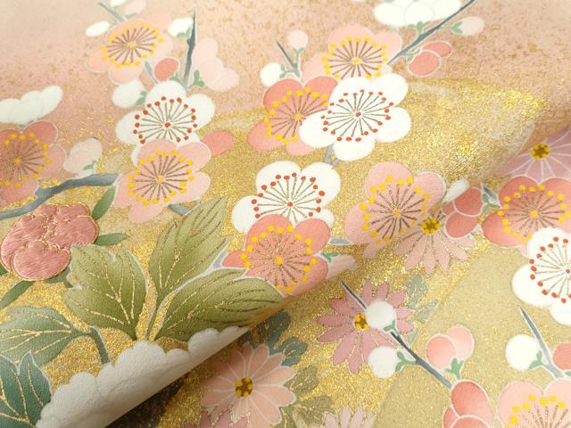 平和屋着物●京友禅の第一人者　松井青々　色留袖　駒刺繍　地紙草花文　暈し染め　金彩　正絹　逸品　CABE3052yc