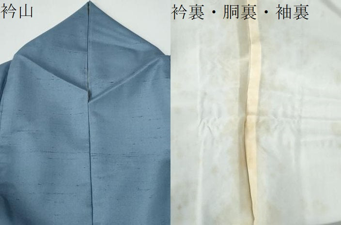 平和屋着物●結城紬　色無地　薄花色　正絹　逸品　CABE3061yc