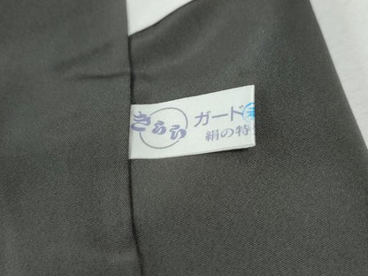 平和屋着物●人間国宝　初代六谷梅軒の息子　二代目　六谷梅軒(六谷博臣)江戸小紋　七宝文　鬼しぼ縮緬　正絹　逸品　CABE3064yc