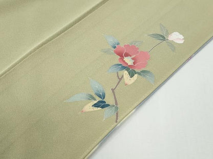 平和屋着物●訪問着　友禅　作家物　枝花文　暈し染め　正絹　逸品　CABE3074yc