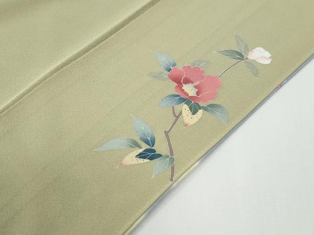 平和屋着物●訪問着　友禅　作家物　枝花文　暈し染め　正絹　逸品　CABE3074yc