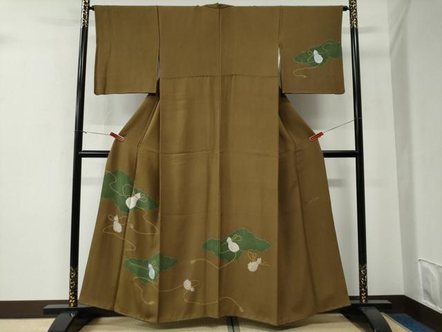 平和屋着物●ファッションデザイナー　HIROKO KOSHINO　コシノヒロコ　訪問着　絞り　雲取り瓢箪　正絹　逸品　CABE3078yc