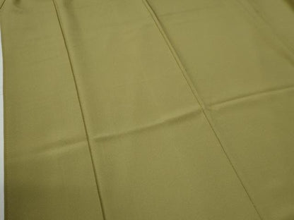 平和屋着物●上質な色無地　抹茶色　正絹　逸品　CABE3085yc