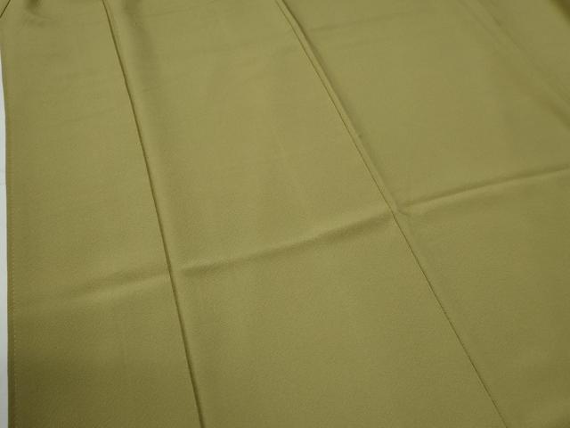 平和屋着物●上質な色無地　抹茶色　正絹　逸品　CABE3085yc