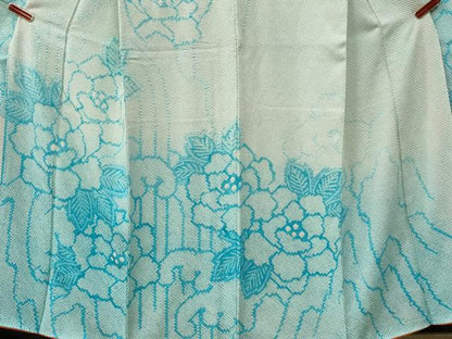 平和屋着物●豪華振袖　総絞り　立波牡丹　暈し染め　正絹　逸品　CABE3087yc