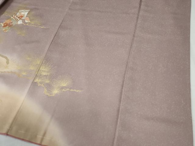 平和屋着物●訪問着　浜松吉祥籬笹花文　暈し染め　金彩　正絹　逸品　未使用　CABE3092yc