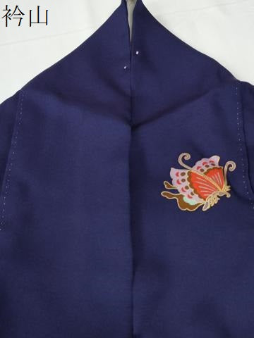 平和屋着物●女優・後藤久美子ブランド　振袖　花蝶文　ラメ糸　金彩　正絹　逸品　CABE3097yc
