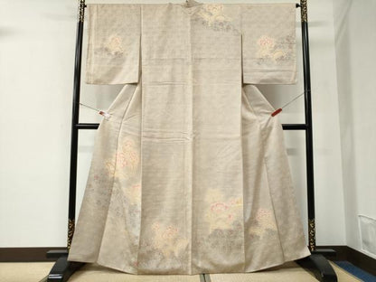 平和屋着物●訪問着　花唐草文　暈し染め　正絹　逸品　CABE3099yc