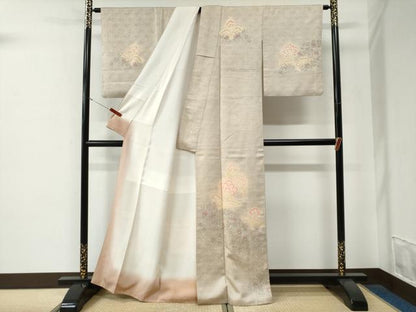 平和屋着物●訪問着　花唐草文　暈し染め　正絹　逸品　CABE3099yc
