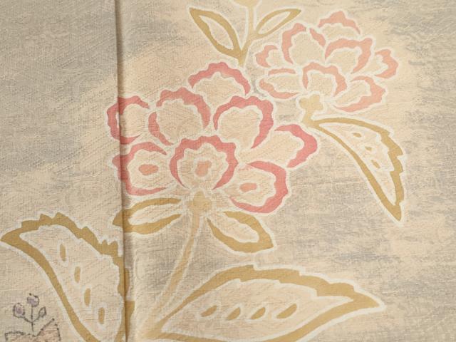 平和屋着物●訪問着　花唐草文　暈し染め　正絹　逸品　CABE3099yc