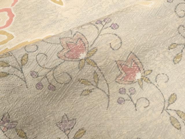 平和屋着物●訪問着　花唐草文　暈し染め　正絹　逸品　CABE3099yc