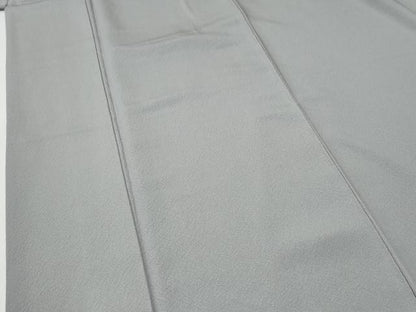 平和屋着物●二代目清次郎監修　手描き　色無地　白鼠色　正絹　逸品　未使用　CABE3102yc