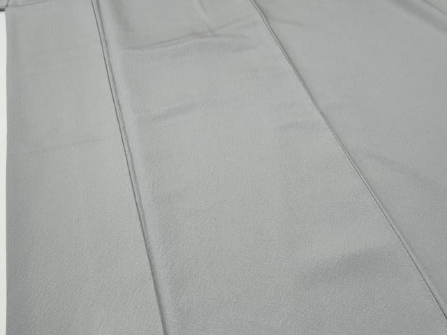 平和屋着物●二代目清次郎監修　手描き　色無地　白鼠色　正絹　逸品　未使用　CABE3102yc