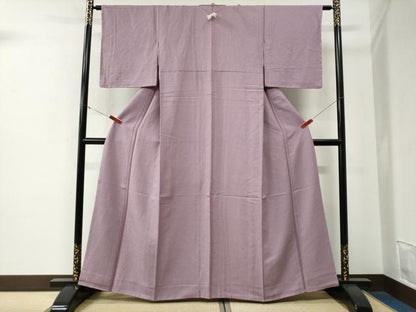 平和屋着物●上質な色無地　紋意匠　紅藤色　正絹　逸品　未使用　CABE3104yc