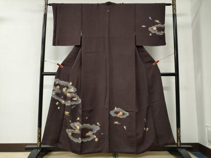 平和屋着物●訪問着　駒刺繍　雲取り宝尽くし　金彩　高島屋扱い　正絹　逸品　CABE3107yc