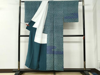 平和屋着物●訪問着　エ霞舞花文　正絹　逸品　CABE3109yc
