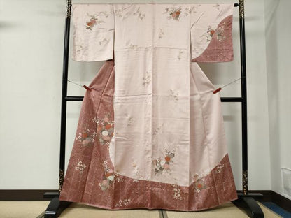 平和屋着物●訪問着　草花文　金彩　正絹　逸品　未使用　CABE3110yc