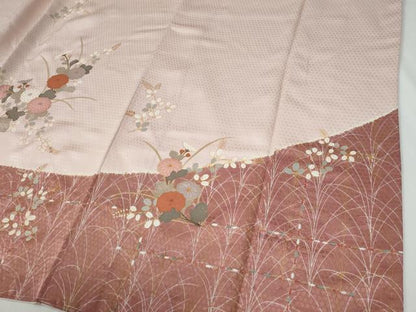 平和屋着物●訪問着　草花文　金彩　正絹　逸品　未使用　CABE3110yc