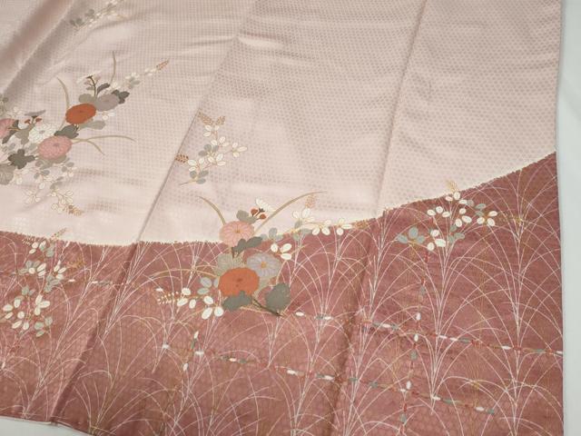 平和屋着物●訪問着　草花文　金彩　正絹　逸品　未使用　CABE3110yc