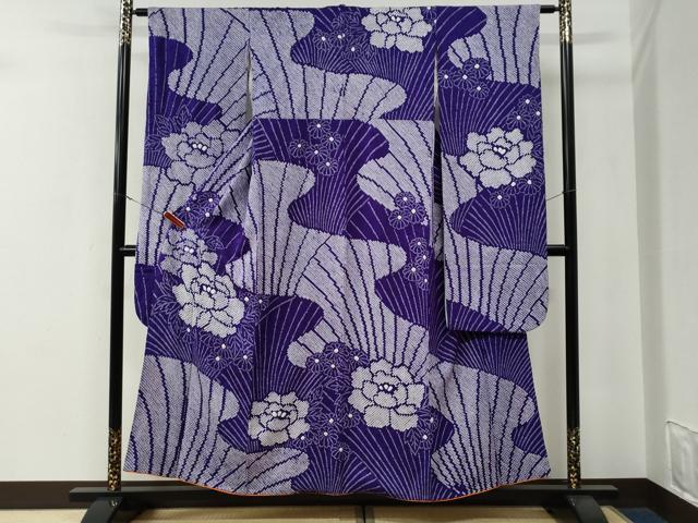 平和屋着物●豪華振袖　総絞り　牡丹花文　正絹　逸品　CABE3115yc