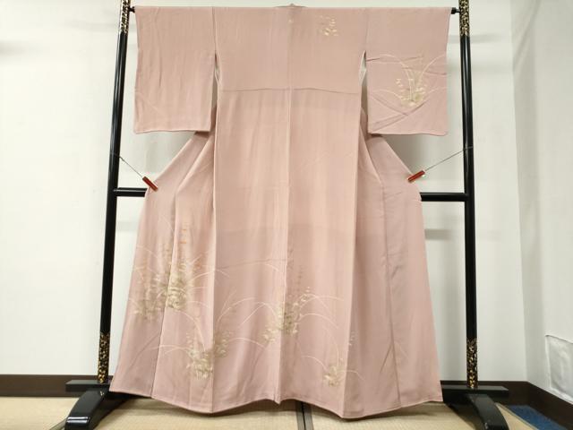 平和屋着物●訪問着　草花文　金彩　正絹　逸品　CABE3119yc