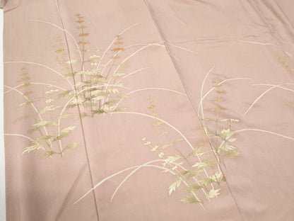 平和屋着物●訪問着　草花文　金彩　正絹　逸品　CABE3119yc
