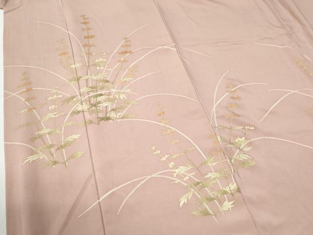 平和屋着物●訪問着　草花文　金彩　正絹　逸品　CABE3119yc