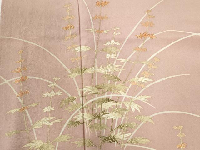 平和屋着物●訪問着　草花文　金彩　正絹　逸品　CABE3119yc