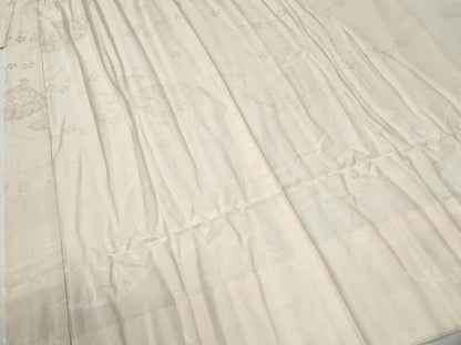 平和屋着物●振袖用長襦袢　無双仕立て　檜扇舞花地紋　暈し染め　まるやま扱い　正絹　逸品　CABE3123yc