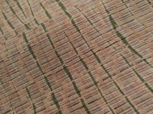 平和屋着物●上質な紬　変わり縞　正絹　逸品　CABE3124yc