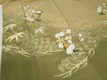 平和屋着物●創業460年・千總　色留袖　松竹梅　暈し染め　金彩　小田急百貨店扱い　正絹　逸品　CABE3125yc