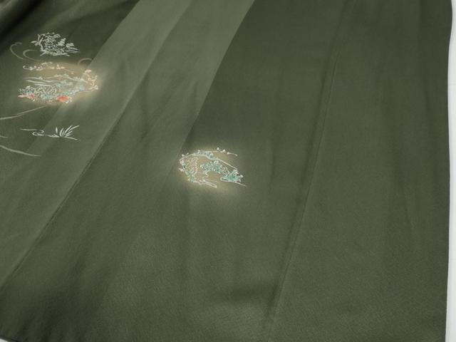 平和屋着物●訪問着　竹屋町刺繍　風景文　蛍暈し　金糸　正絹　逸品　CABE3134yc