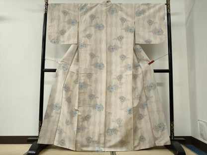 平和屋着物●小千谷紬　立涌吉祥花文　正絹　逸品　CABE3154yc