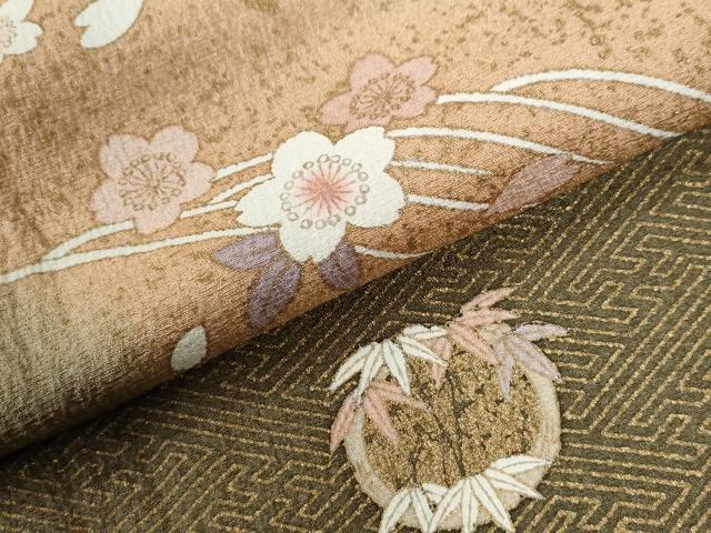 平和屋着物●訪問着　花筏文　暈し染め　金彩　正絹　逸品　未使用　CABE3155yc