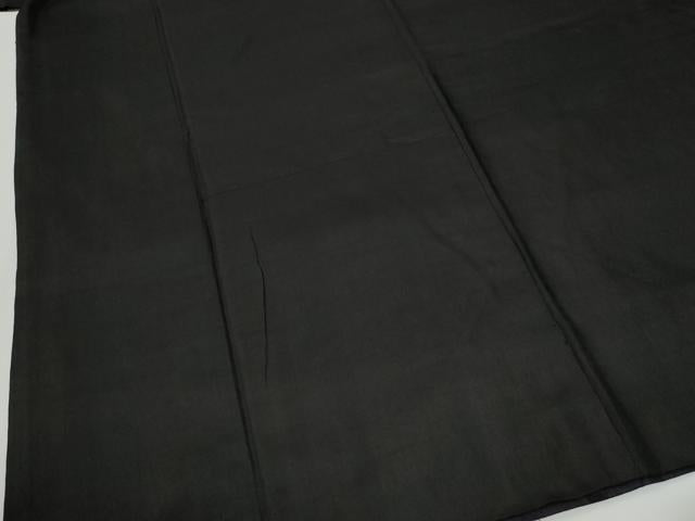 平和屋着物●男性　黒紋付　正絹　逸品　CABE3159yc