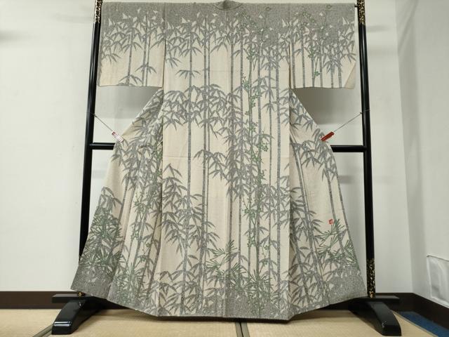 平和屋着物●伝統工芸士　水谷滉　訪問着　松竹梅　正絹　逸品　CABE3160yc