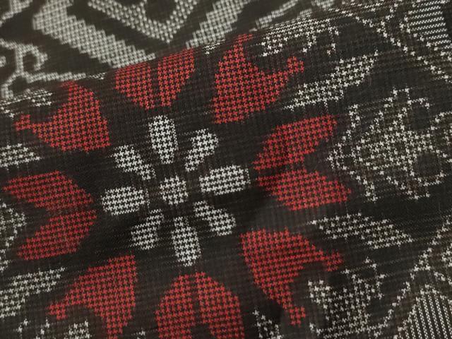 平和屋着物●本場大島紬　龍郷絣　正絹　逸品　未使用　CABE3161yc