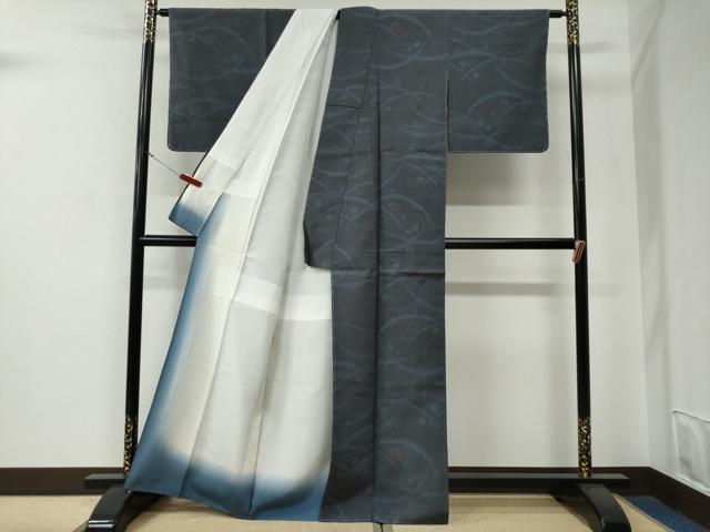 平和屋着物●結城紬　80亀甲　飛び亀甲柄　露芝文　正絹　逸品　未使用　CABE3163yc