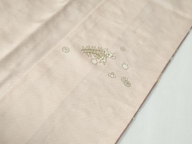 平和屋着物●訪問着　総刺繍　花車文　暈し染め　金糸　正絹　逸品　CABE3164yc