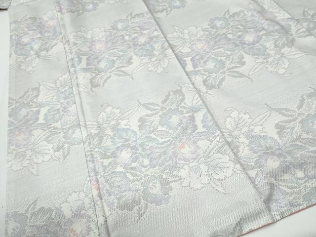 平和屋着物●本場大島紬　白大島　カトレア　正絹　逸品　未使用　CABE3165yc