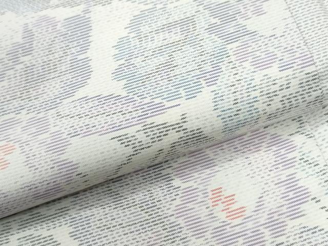 平和屋着物●本場大島紬　白大島　カトレア　正絹　逸品　未使用　CABE3165yc