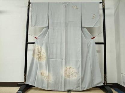 平和屋着物●訪問着　竜田川草花文　蛍暈し　金彩　正絹　逸品　未使用　CABE3168yc