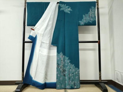 平和屋着物●訪問着　草花文　正絹　逸品　CABE3173yc