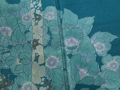 平和屋着物●訪問着　草花文　正絹　逸品　CABE3173yc